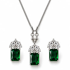 Verdant Royale Regal Pendant Necklace and Earring Set