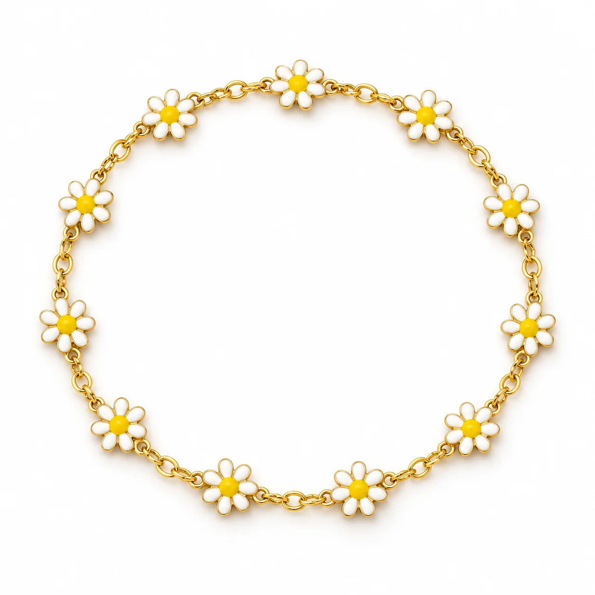 Maison Daisy Bloom Permanent Style Gold Tone Floral Bracelet