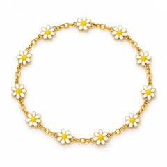 Maison Daisy Bloom Permanent Style Gold Tone Floral Bracelet