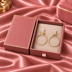 Aurelia Élise Classic Minimal Gold Tone Hoop Earrings