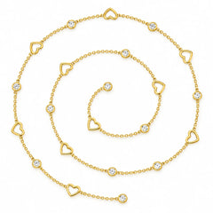 Amour Lumière Heart Motif Permanent Style Gold Tone Bracelet
