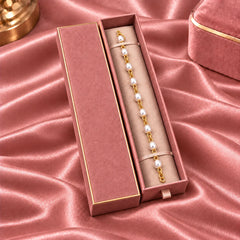 Maison Perla Élise Permanent Style Gold Tone Pearl Bracelet