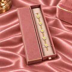 Maison Daisy Bloom Permanent Style Gold Tone Floral Bracelet
