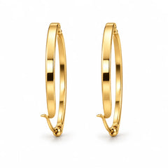 Aurelia Élise Classic Minimal Gold Tone Hoop Earrings